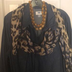 Shirt dress and scarf outfit plus size $35